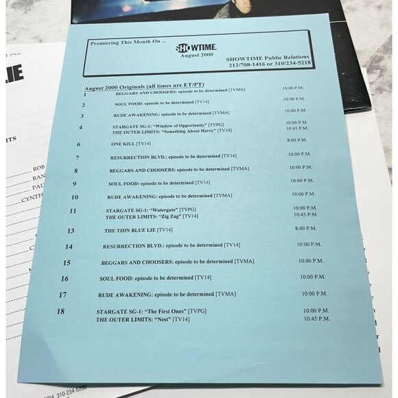 Showtime Movie Press Kit The Thin Blue Line 2000 Randy Quaid Paul Sorvino - Picture 10 of 11